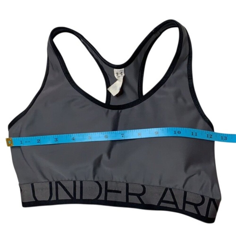 Under Armor Compression Sports Bra Grey Medium Impact Racerback Pullover Size S - Picture 8 of 14